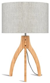 Настолна лампа със светлобежов абажур и бамбукова структура Annapurna - Good&amp;Mojo