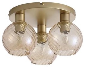 Searchlight 44521CP - Таванно осветително тяло RADIANCE 3xE27/60W/230V Ø 37,5 cm златисто