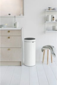 Кош за боклук Brabantia Touch Bin New 649999, 30 л, Безшумно и плавно затваряне, Бял