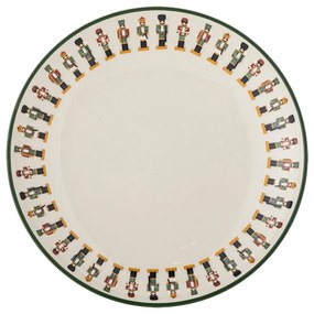 Кремава десертна глинена чиния с коледен мотив ø 16 cm Jolly – Bloomingville