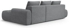 Сив сгъваем/с място за съхранение ъглов диван (десен ъгъл) Linz – Cosmopolitan Design