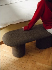 Кафява подплатена пейка от прежда с примки от букле Rull – noo.ma