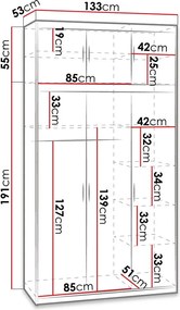 Гардероб Elena 3DM Plus-Drus