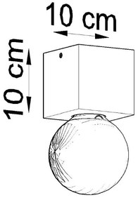 Осветително тяло за таван естествено 10x10 cm Gabi – Sollux