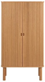 Шкафче от дъб с плъзгащи се врати в естествен цвят 80x145 cm Langley – Actona
