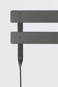 Антрацитен стоманен градински комплект за хранене за 2 Austin – Bizzotto