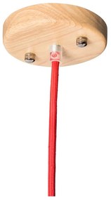 Висяща лампа с червен кабел Wood - SULION