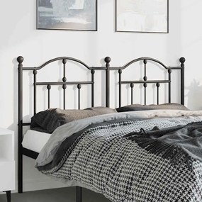 353471 vidaXL Метална табла за глава, черна, 135 см