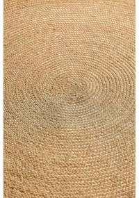 Двустранен ютен кръгъл килим в естествен цвят ø 140 cm Braided Gold – Hanse Home
