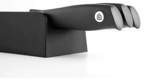 Комплект 3 бр ножове Brabantia Tasty+ 1001176, Закалена стомана, Устойчиви на надраскване и корозия, Тъмносив