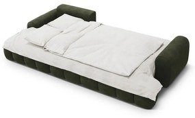 Зелен кадифен сгъваем/с място за съхранение ъглов диван (ляв ъгъл) Linz – Cosmopolitan Design