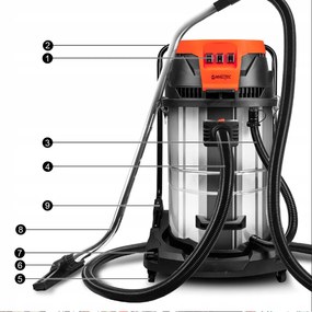 Индустриална прахосмукачка без торбичка MALTEC ML3600W 3000W 80L