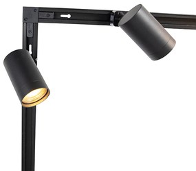 Модерна 1-фазна релсова система с 14 прожектори черна - Jeana