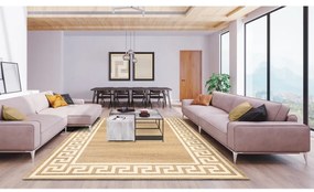 Светлокафяв вълнен килим 133x180 cm Cesar - Agnella