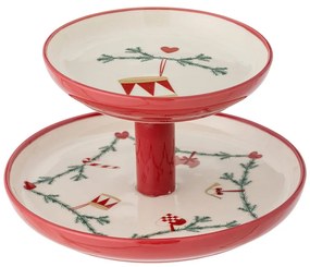Глинена стойка за десерти с коледен мотив Yule – Bloomingville