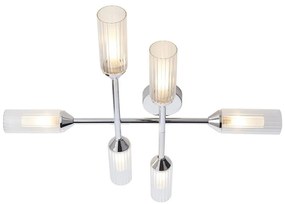 Endon 95045 - Полилей за повърхностен монтаж в баня NATORI 6xG9/3W/230V IP44 лъскав хром