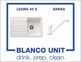 Bundle Blanco Legra 45 S+Blanco Daras Бял цвят Промо пакет мивка със смесител