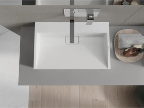Mexen Ava плотова мивка от конгломерат B/O 60 x 38 см, бяла - 23016000