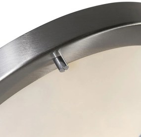 Интелигентен таванен аплик стомана 31 см с WiFi A60 IP44 - Yuma