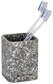 Сива чаша за четки за зъби от полиресин Tom Tailor T-Terrazzo – Wenko