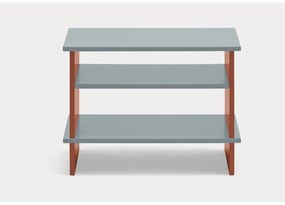 Нощно шкафче с рафтове тухлен/сиво Inari – Teulat