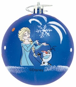 Коледна топка Frozen Memories 6 броя Син Бял Пластмаса (Ø 8 cm)