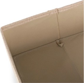 Бежова текстилна кутия за съхранение 28x12x12 cm Sandy – Compactor