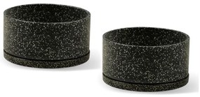 Комплект от две тъмно сиви саксии Terrazzo - Bonami Selection