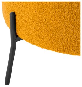 Кресло от плат букле в цвят жълта охра Noble – Leitmotiv