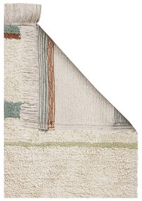 Син и кремав ръчно изработен памучен килим подходящ за пране 140x200 cm Lanes Vintage Blue – Lorena Canals