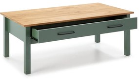 Зелена дървена маса за кафе Miranda - Marckeric