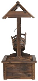 Кладенец фонтан на желанията с помпа 57x50x112 см масивна ела