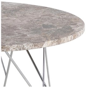 Сива мраморна кръгла масичка за кафе ø 80 cm Prunus – Actona