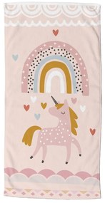 Розова и бежова плажна кърпа 75x150 cm - Good Morning