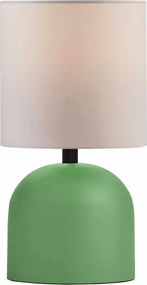 Метален - текстилен pvc Nehora E27 в зелен цвят Ø15x30см.