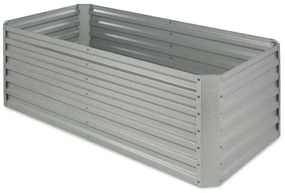 Blumfeldt High Grow Straight Raised, легло за цветя градинско легло 180x60x90cm 970л стомана поцинковано сребристо