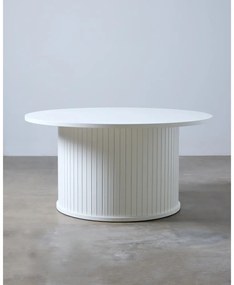 Бяла кръгла масичка за кафе Nola – Unique Furniture