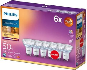 К-кт 6бр. LED димируеми крушки Philips Warm Glow GU10/3,8W/230V CRI 90