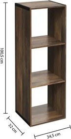 Рафт 5five Mix'n Modul Industrial, 3 отделения, Дърво