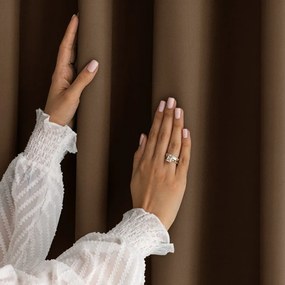 Кафяво затъмняващо перде 140x250 cm Carli Tie – Restilo