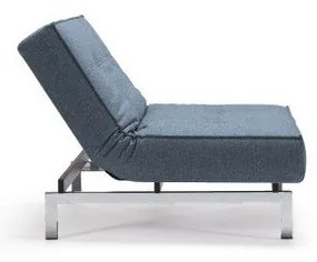 Светлосин диван стол с метална основа Смесен танц Светло синьо Splitback - Innovation