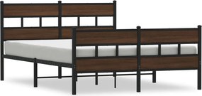 4017169 vidaXL Рамка за легло без матрак с табла и подлакътници 140x190 cm