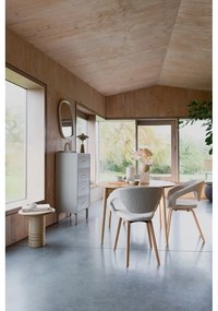 Кръгла сгъваема трапезна маса с допълнителна плоча с дъбов плот ø 120 cm Twist – Zuiver