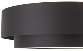 Модерна таванна лампа черна 50 см 3-светлини - Steve