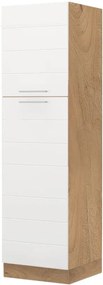 Висок подов шкаф Hudson K21-60-2KF-Walnut - White
