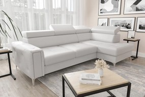 Ъглов диван Almeria Eco LTHR-Leuko-Десен