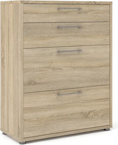 Модулна библиотека от дъбов декор в естествен цвят 89x113 cm Prima – Tvilum