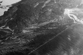 Картина на платно – Морско око в Татрите в черно-бяло