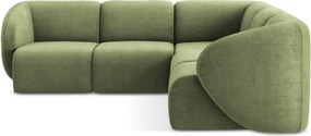 Зелен шенилов ъглов диван Lani – Makamii