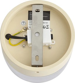 Дизайнерска стенна лампа бежова с опалово стъкло IP44 - Michele